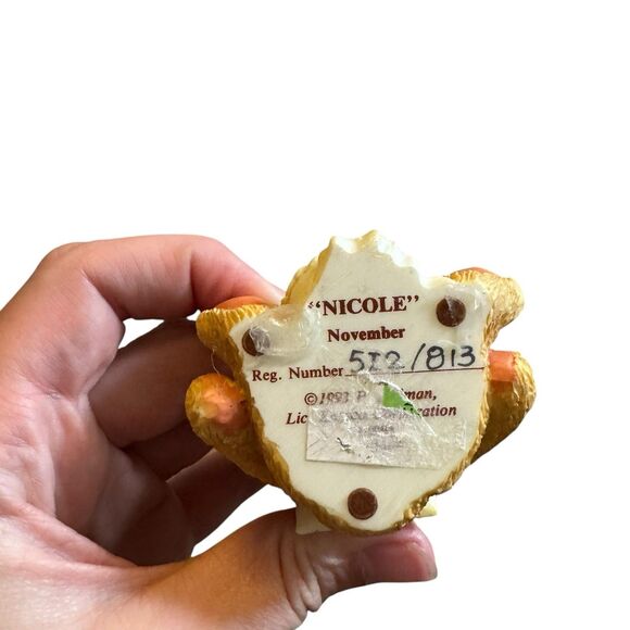 Cherished Teddies November Bear Figurine "nicole” 1993 512/813 - Picture 5 of 6